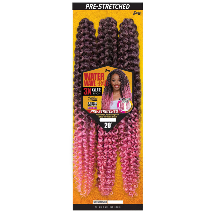 Zury 3X Value Pack Pre-Stretched Crochet Braid - WATER WAVE 20"