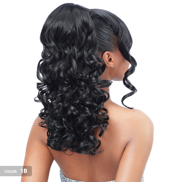 Zury Sis Miss Bang Lace Part Drawstring Ponytail - LEXI