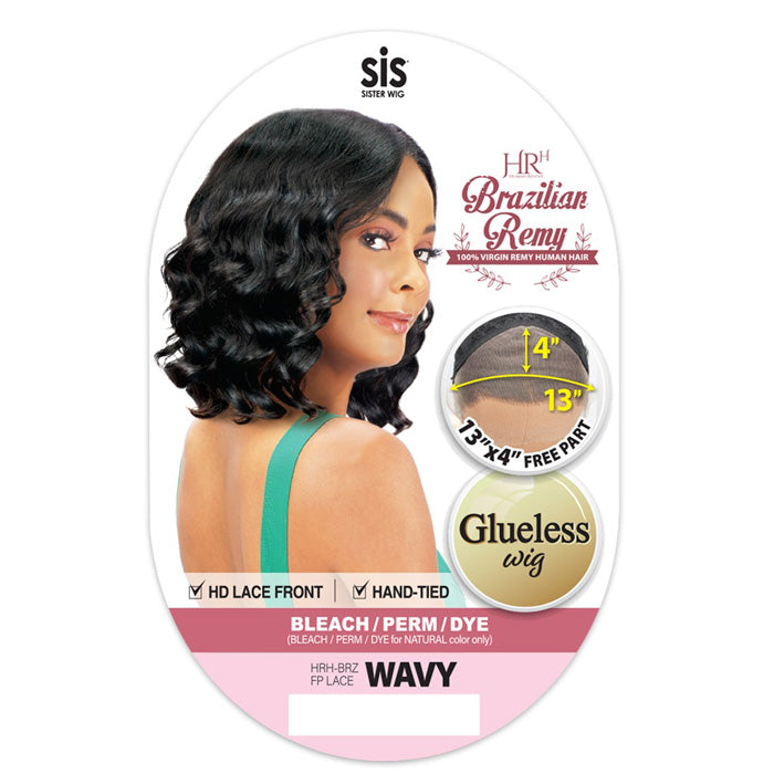 Zury Sis Brazilian Remy Glueless 13x4 HD Lace Front Wig - HRH-BRZ FP LACE WAVY - 100% Virgin Remy Human Hair