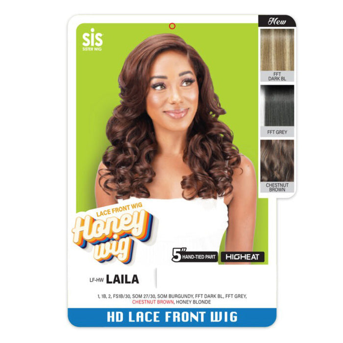 Zury Sis Honey Wig 5" Hand-Tied Part HD Lace Front Wig - LAILA