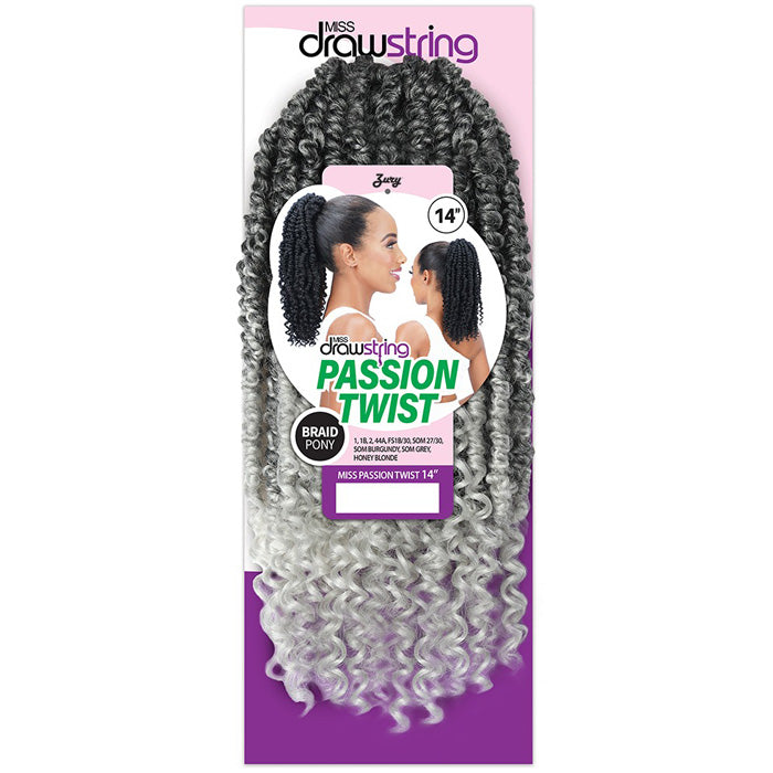 Zury Sis Miss Drawstring Drawstring Ponytail - MISS PASSION TWIST 14"