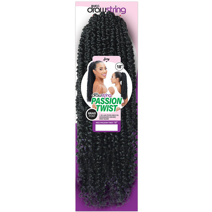 Zury Sis Miss Drawstring Drawstring Braid Ponytail - MISS PASSION TWIST 18"
