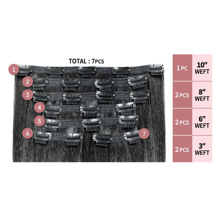 Zury Natural Dream Clip ON 7 Silk Press Weave - OCEAN WAVE 14"