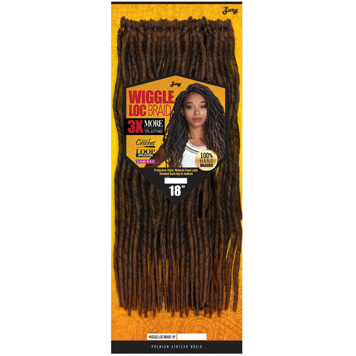 Zury Sis 3X Value Pack Loop Crochet Braid - WIGGLE LOC BRAID 18"