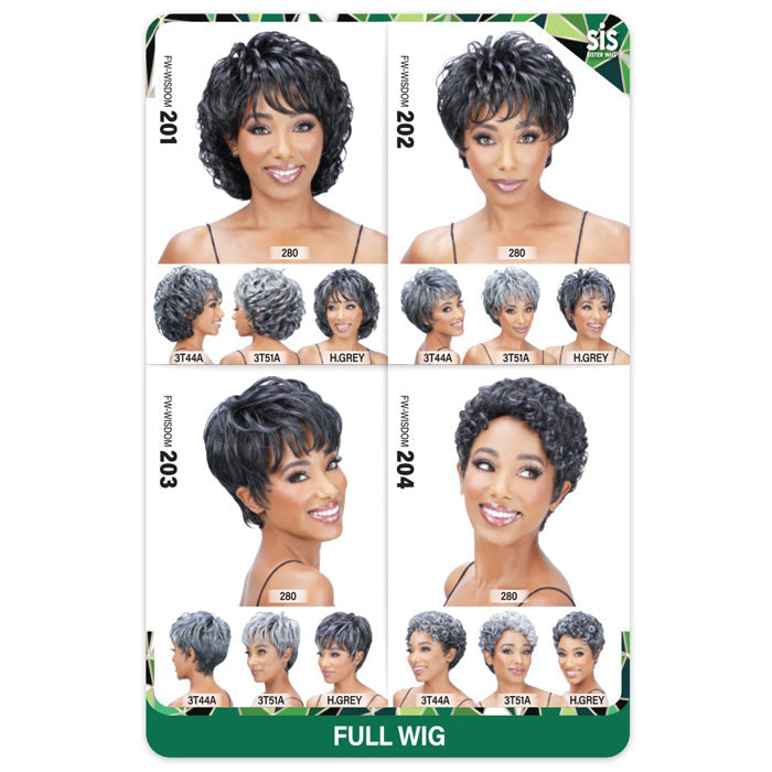 Zury Sis Ms.Wisdom Salt and Pepper Full Wig - WISDOM 203