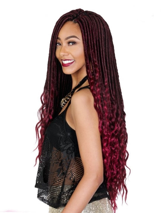 Zury 2X Goddess Braid Loop Crochet LOCS LOOSE WAVE 14 Inch