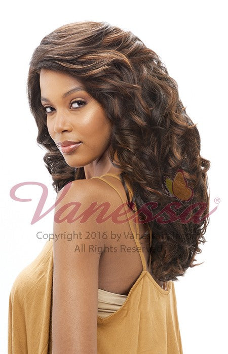 Vanessa Honey C Brazilian Human Hair Blend Lace Front Wig TCHB DELIGHT