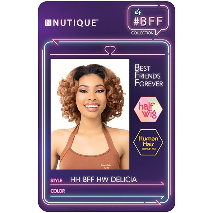 Nutique BFF Human Hair Blend Half Wig - DELICIA