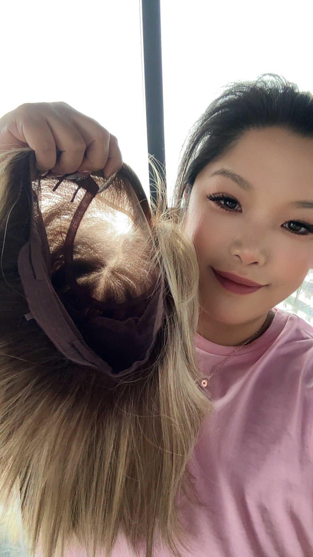 [PRE-ORDER] HOT OF SEASON - BONNIE MONO MIX BLONDE Full Monofilament Handmade Full Lace Full Hand Tied Wig 12 Inches Mix Blonde With Dark Root Mono Lace Handmade Futura Fiber Glueless Wig BONNIE MONO MIX BLONDE【BENDY EAR TABS】