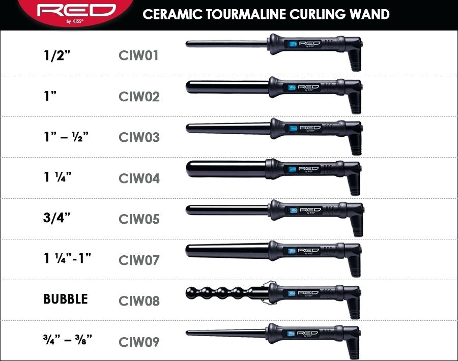 RED by Kiss Ceramic Tourmaline CURLING WAND