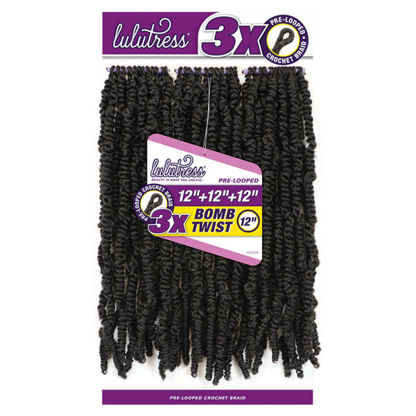 Sensationnel Lulutress Pre-Looped Crochet Braid - 3X BOMB TWIST 12"