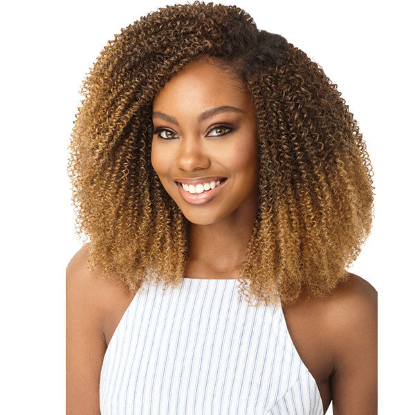 Outre Human Hair Blend Big Beautiful Hair Clip In 9 - 4C COILY FRO 10"