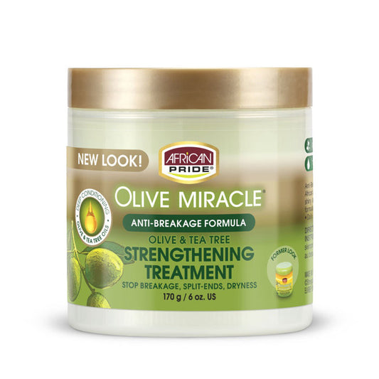 African Pride Olive Miracle Anti-Breakage Formula - STRENGTHENING TREATMENT 6 Oz