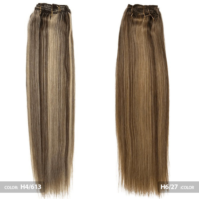 Black Diamond 100% Remi Human Hair Extension CLIP IN 7 PCS - STRAIGHT 14/18/22"