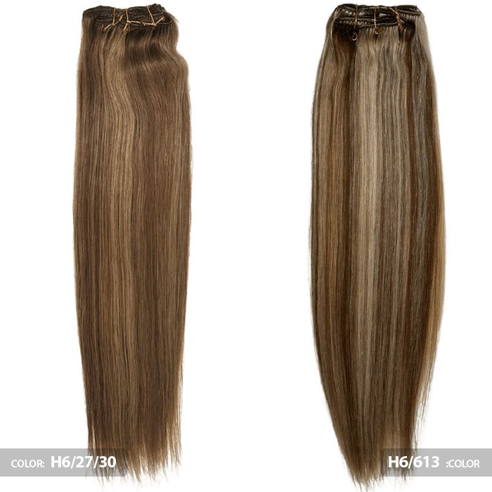 Black Diamond 100% Remi Human Hair Extension CLIP IN 7 PCS - STRAIGHT 14/18/22"