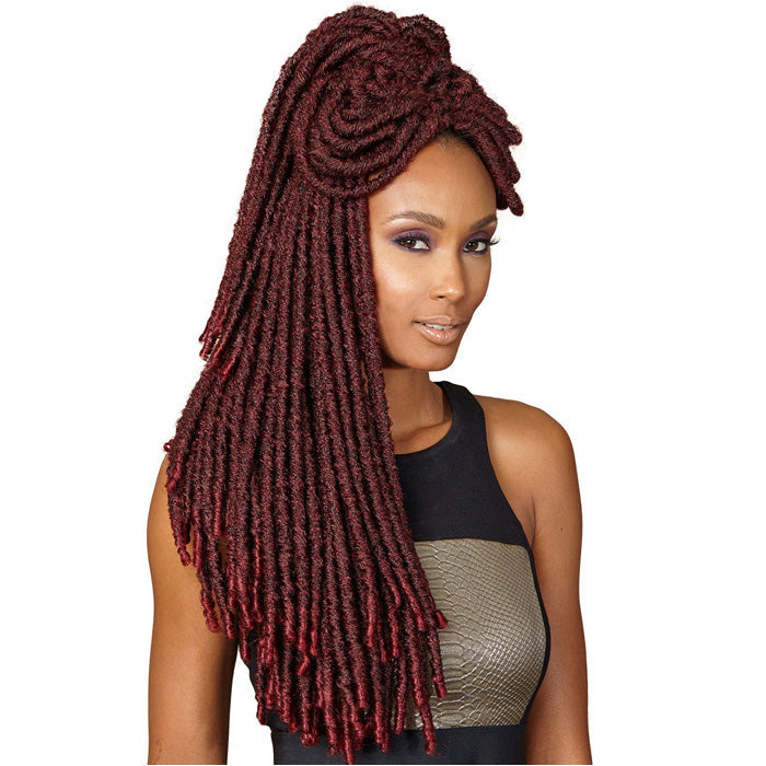 Bobbi Boss African Roots Pre-Looped Crochet Braid Senegal Bomba Dreadlocks - FAUX LOCS SOUL 18"