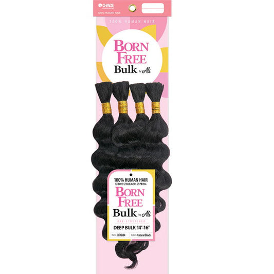 Chade Born Free Bulk By Ali 100% Human Hair Braids - DEEP BULK 14-16"/18-20"