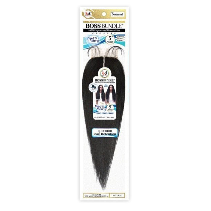 Bobbi Boss Bundle 100% Unprocessed Wet & Wavy Lace Part Closure - WW SPANISH WAVE 10"