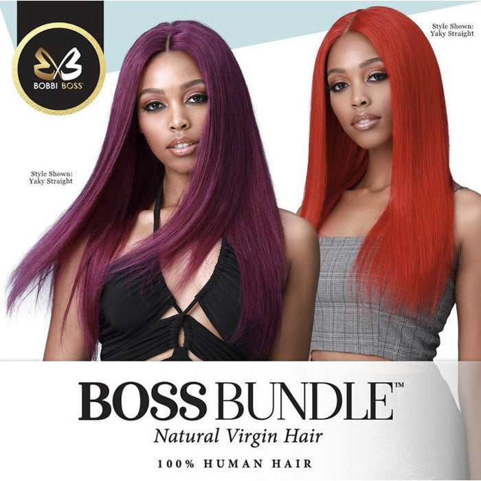 Bobbi Boss Bundle 100% Natural Virgin Hair Gold Level Weave - YAKY STRAIGHT 10-22"