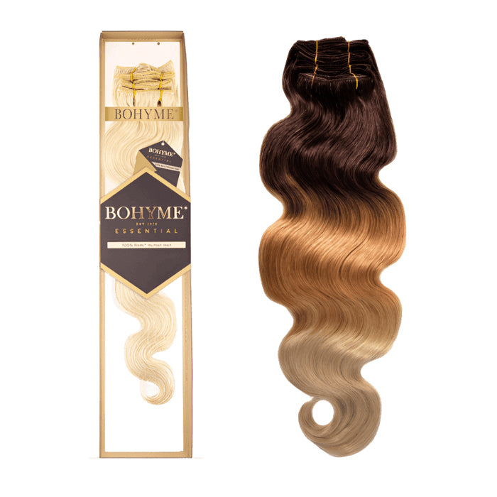Bohyme Essential 100% Remi Human Hair CLIP-IN Extension 7PCS - BODY WAVE 18"