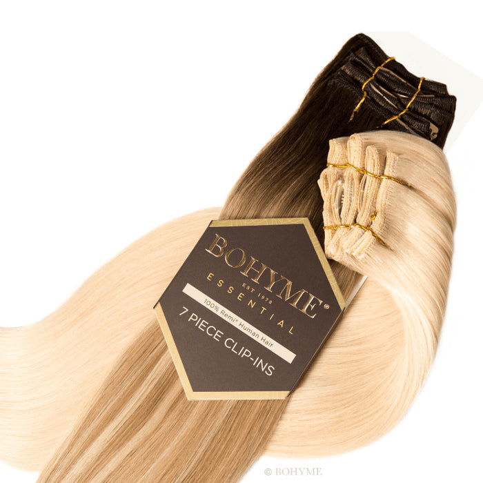 Bohyme Essential 100% Remi Human Hair CLIP-IN 7PCS - SILKY STRAIGHT 18"
