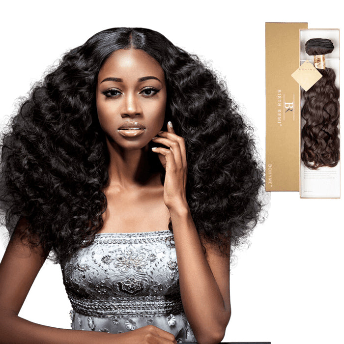 Bohyme Birth Remi 100% Unprocessed Virgin Human Hair Weave - NATURAL CURLS 12/18" (Machine Tied)