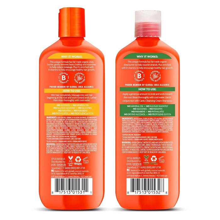 Cantu Shea Butter Sulfate Free for Natural Hair Cleansing Cream SHAMPOO / CONDITIONER 13.5 Oz