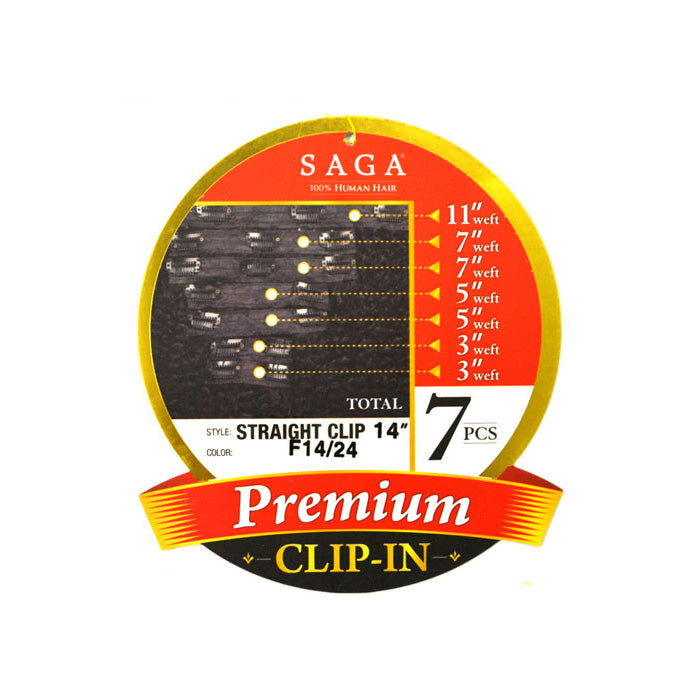 Saga 100% Human Hair Premium Clip In Weave - BREEZE WAVE 18" 7 Pcs