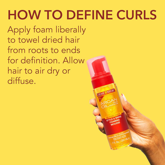 Creme of Nature Argan Oil Style & Shine - FOAMING MOUSSE 7 oz