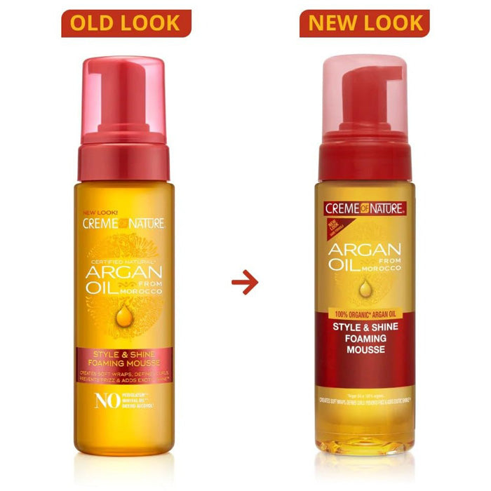 Creme of Nature Argan Oil Style & Shine - FOAMING MOUSSE 7 oz