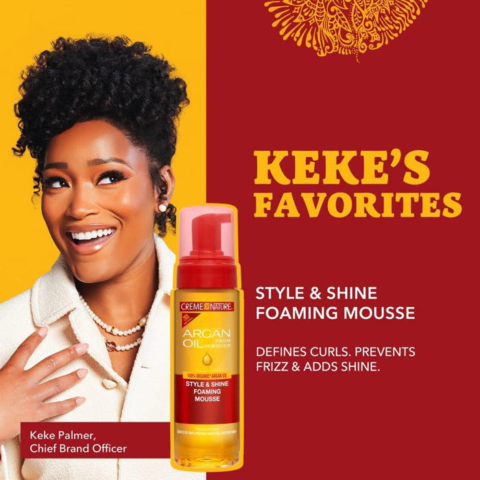 Creme of Nature Argan Oil Style & Shine - FOAMING MOUSSE 7 oz