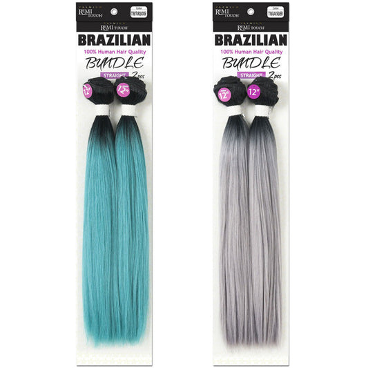 New Born Free Brazilian Premium Remi Touch Bundle Weave - YAKI STRAIGHT 2 PCS 10 - 18"