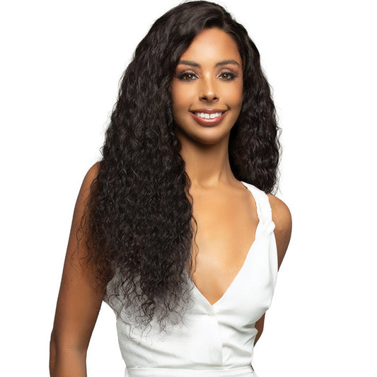 Bobbi Boss Bone Straight Glueless 100% Unprocessed Human Hair Hand-Tied Full Lace Wig - FLH011-NATURAL CURL 28"