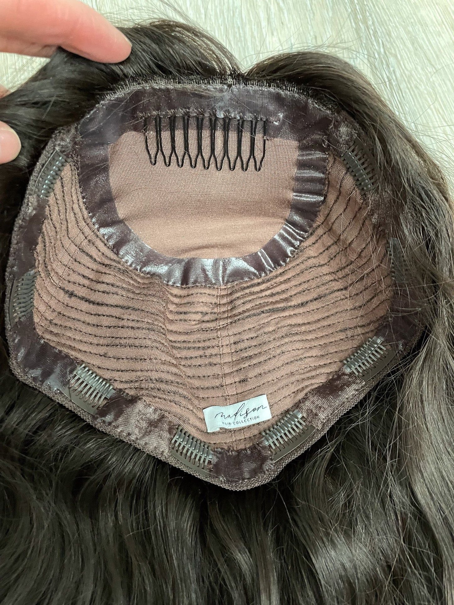 RESERVED FOR VANESSA - 16" Fine Texture Natural Collection #420 9x9 Silk Top Topper