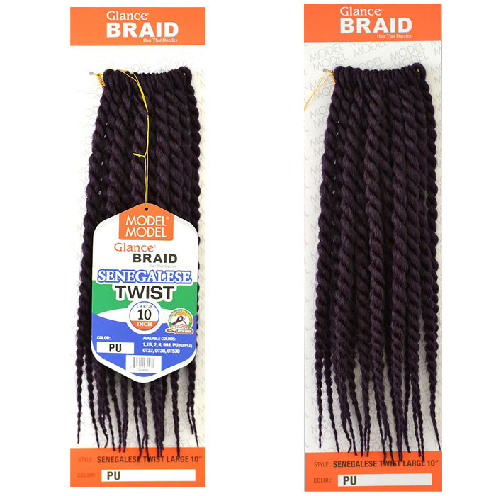 Model Model Glance Pre-Looped Crochet Braid - SENEGALESE TWIST LARGE 10"