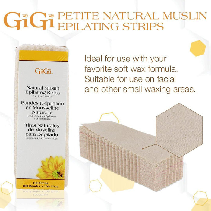 GiGi Natural Muslin Epilating & Applicators Combo Pack