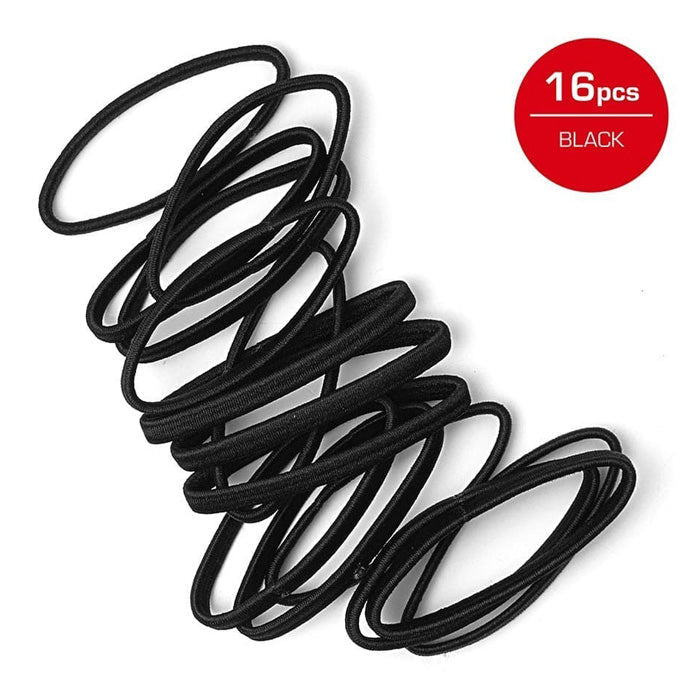 Red by Kiss Maximum Hold Flat Elastic 5mm 16ct - BLACK