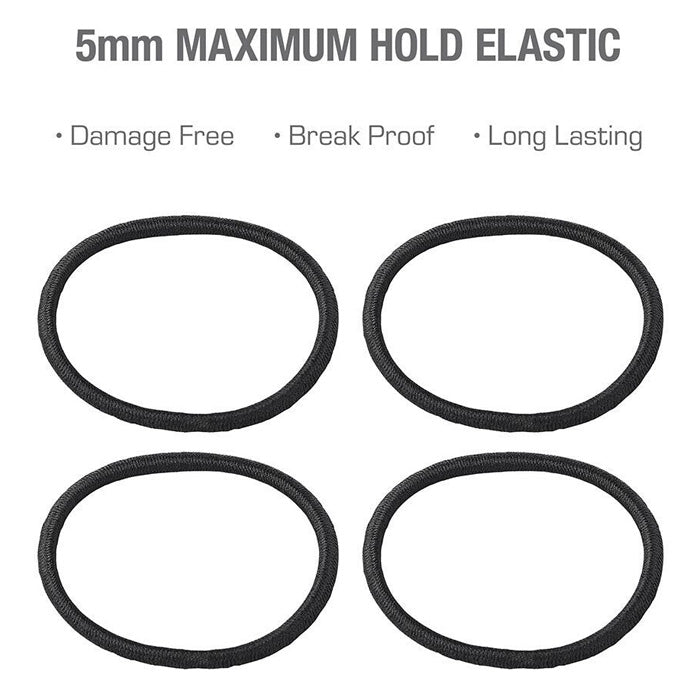 Red by Kiss Maximum Hold Flat Elastic 5mm 16ct - BLACK