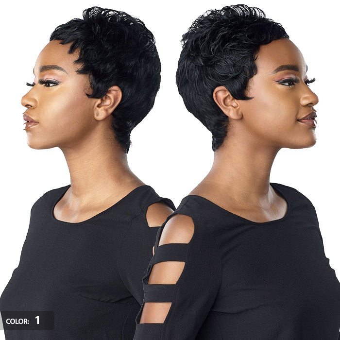 Sensationnel Salt & Pepper Human Hair Empire Wig MONA