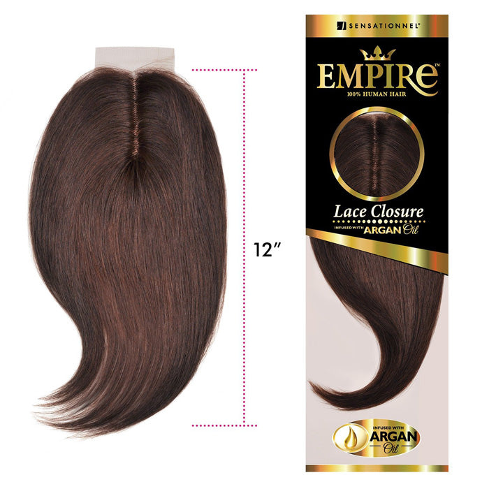 Sensationnel Empire Human Hair 3 Way Parting Lace Closure YAKI 12 Inch