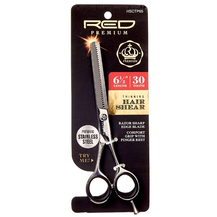 Red By Kiss Premium Stainless Steel Thinning Hair Shear - 30 TEETH (6 1/2")