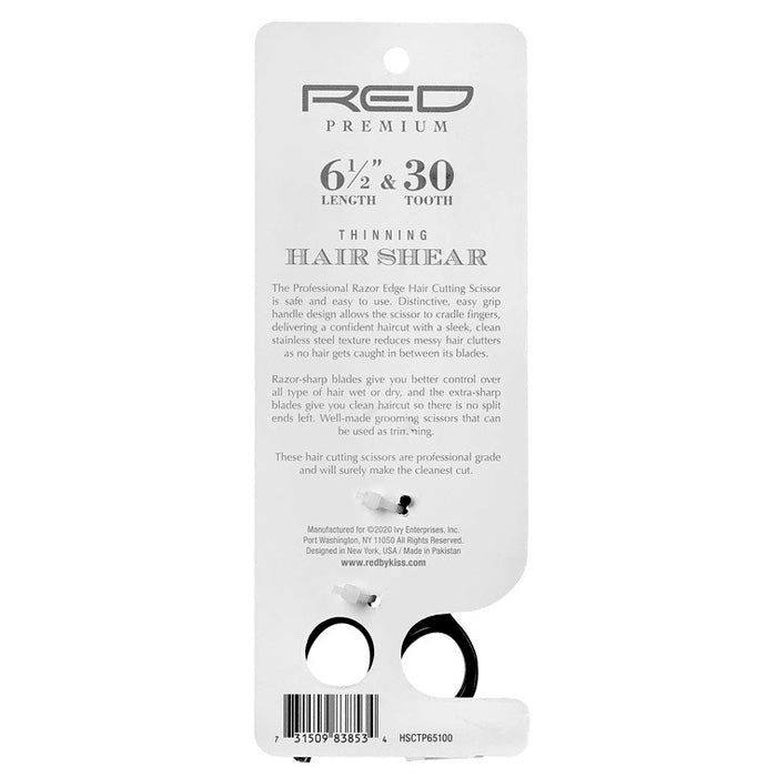 Red By Kiss Premium Stainless Steel Thinning Hair Shear - 30 TEETH (6 1/2")