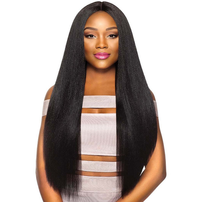 Outre Purple Pack Brazilian Boutique 100% Human Hair Blend - VIRGIN VOLUME PRESSED (1 Pack Solution) 18/20/22" + 4" Closure