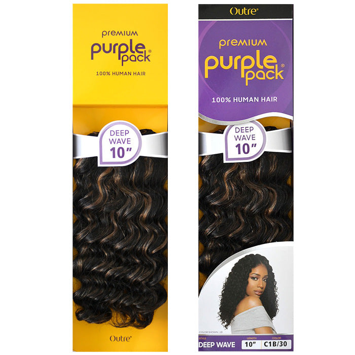 Outre Premium Purple Pack 100% Human Hair Weave - DEEP WAVE 12/14/18"
