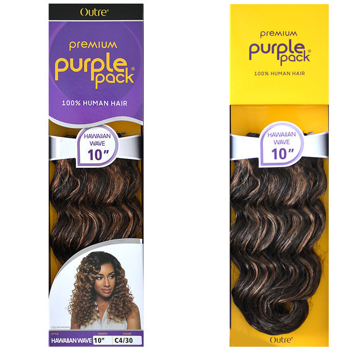 Outre Premium Purple Pack 100% Human Hair Weave - HAWAIIAN WAVE 12/14/18"