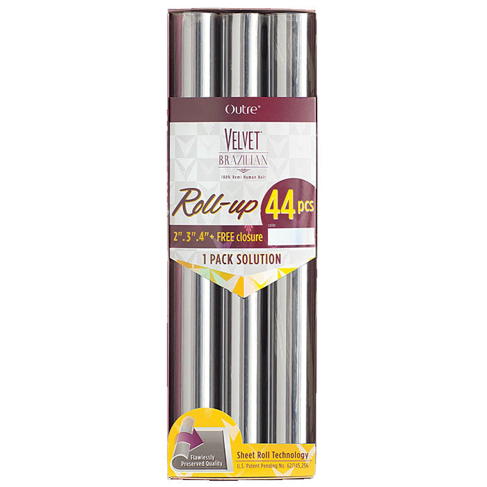 Outre Velvet Brazilian 100% Remi Human Hair Weave 1Pack Solution ROLL-UP 44 Pcs