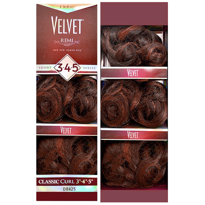 Outre Velvet 100% Remi Human Hair Weave - CLASSIC CURL 3 Pcs (Short 3"4"5 Series)