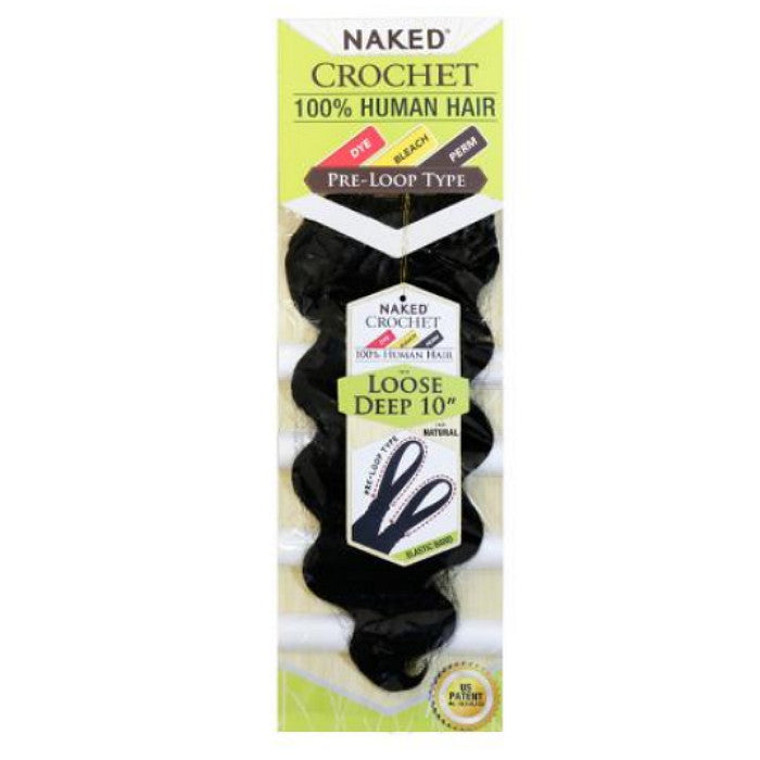 Shake N Go Naked 100% Human Hair Pre-Looped Crochet Braid - LOOSE DEEP 10-16"