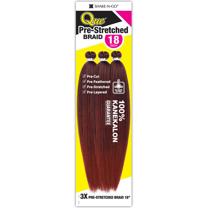 Shake-N-Go Que 3X PRE-STRETCHED BRAID 18 Inch