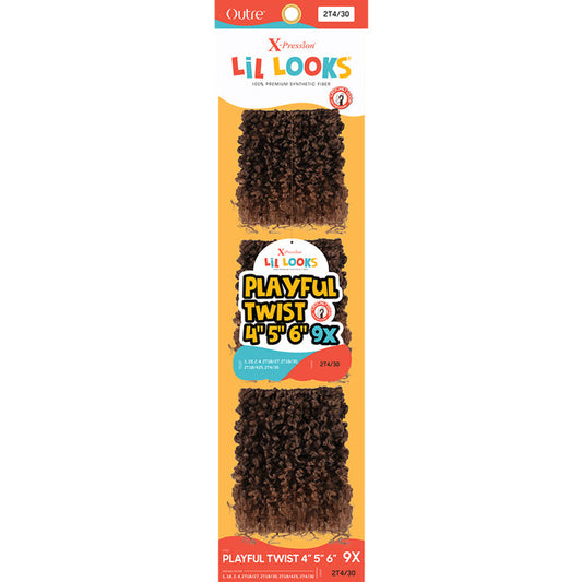 Outre X-Pression Lil Looks Loop Crochet Braids - PLAYFUL TWIST 4"5"6" 9X